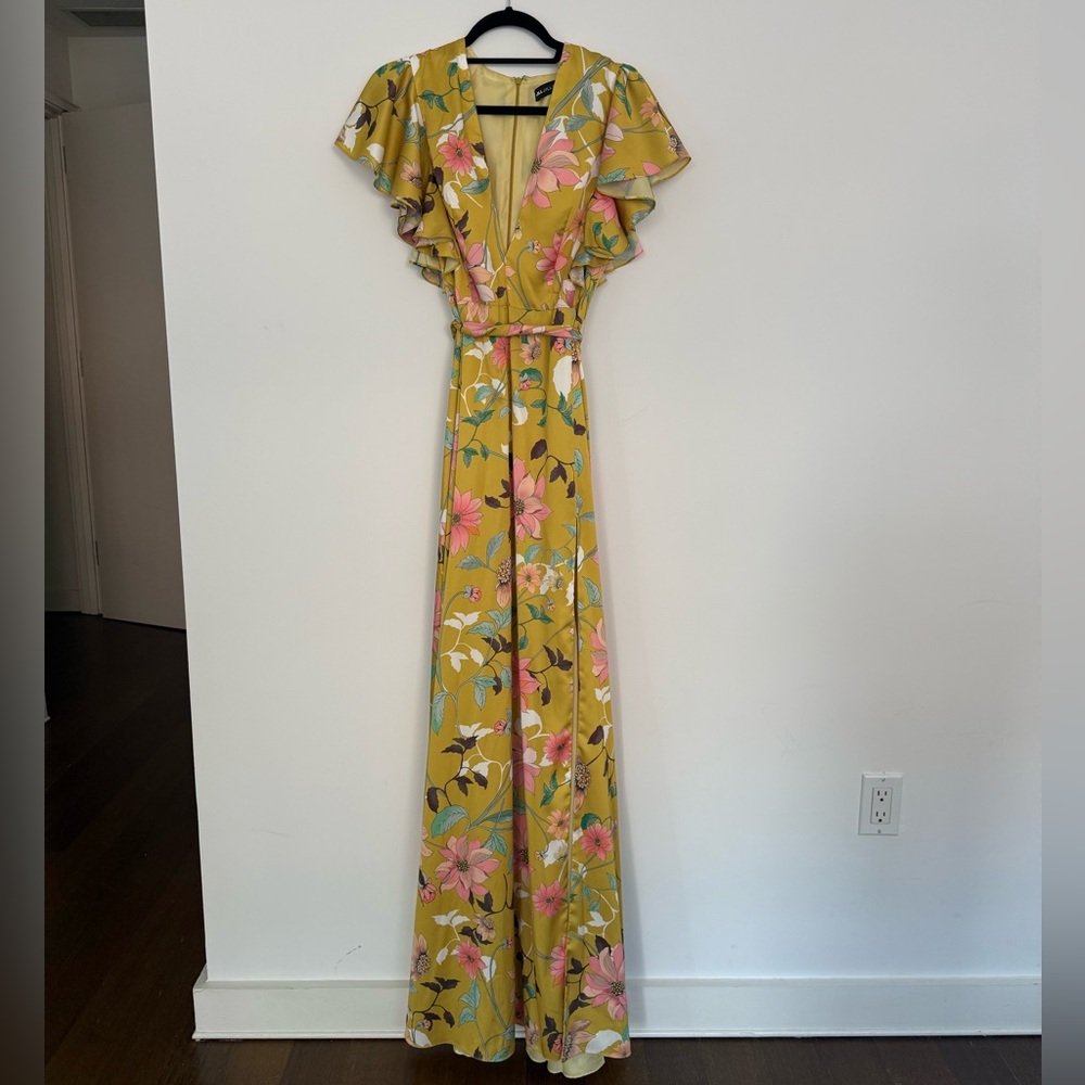 Jill Stuart Yellow and Pink Floral Dress